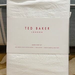Ted Baker White Cotton Queen Sheet Set